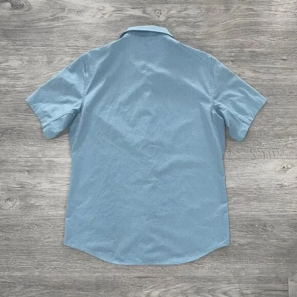 Lululemon Polo Shirt Men’s Small ? Short Sleeve Button Up Blue Collared Stretch - Picture 2 of 7